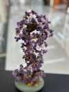 Natural amethyst tree ornaments for home living room, entrance hall, company front desk, attracting wealth, shaking money, warding off evil spirits, housewarming and opening ceremony gifts -21 details Picture